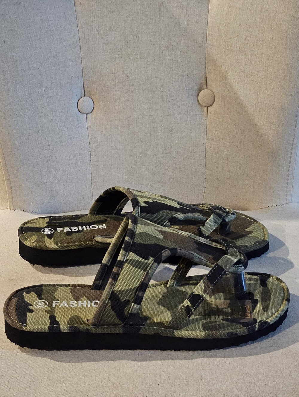 Camo Flip-Flop Sandals - Green Camo - Picture 1 of 8